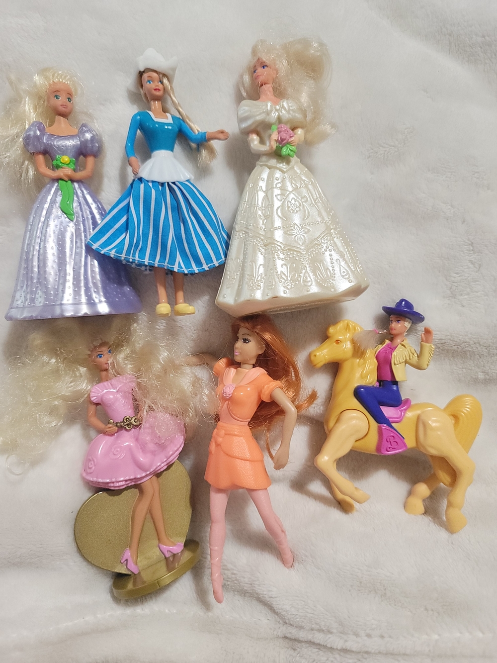 Barbie Bundle Mcdonalds Happy Meal Toys 90s Jewel Glitter Bride Locket Surprise